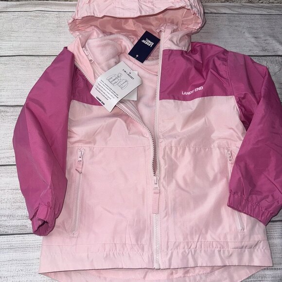 Lands' End Other - Lands End Girls 3in1 Pink Jacket NEW
